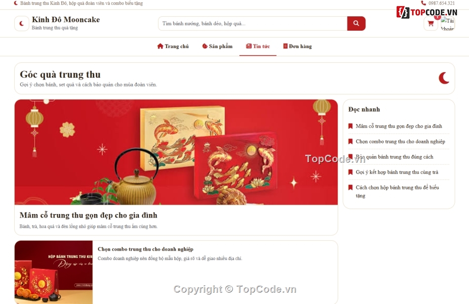 Website bán bánh trung thu,bán bánh,trung thu